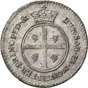 Carlo Emanuele III di Savoia 1730 1773 Regno di Sardegna Periodo posteriore alla riforma monetaria del 1754 Monetazione per la Sardegna Mezzo reale da 2,6 soldi