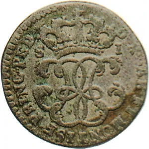 Carlo Emanuele III di Savoia 1730 1773 Regno di Sardegna Periodo posteriore alla riforma monetaria del 1754 Soldo da 12 denari 1755 1772 Cifre del sovrano 19 20 mm 1,70 1,91 g Mi rovescio