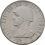Regno d'Albania 2 periodo Vittorio Emanuele III di Savoia 1939 1943 2 lek 1939 Anno XVIII 1941 Anno XIX Aquila bicipite 29.6 mm 9,8 10,2 g Ac dritto