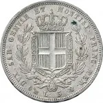 Regno di Sardegna Carlo Alberto di Savoia 1831 1849 5 lire 1831 1834 Scudo sannitico 3 tipo 37 mm 24,72 25,03 g Ag rovescio