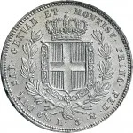 Regno di Sardegna Carlo Alberto di Savoia 1831 1849 5 lire 1831 Scudo sannitico 2 tipo 37 mm 24,72 25,03 g Ag rovescio