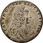 Regno di Sardegna Carlo Emanuele III di Savoia 1730 1773 Periodo anteriore alla riforma monetaria del 1754 2,6 soldi 1732 1743 Scudo a cartoccio 1 tipo 20 mm 2,17 3,84 g Mi dritto