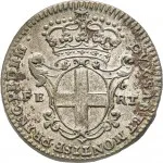Regno di Sardegna Carlo Emanuele III di Savoia 1730 1773 Periodo anteriore alla riforma monetaria del 1754 2,6 soldi 1744 1750 Scudo ovale a cartoccio 2 tipo 20 mm 2,1 3,28 g Mi rovescio