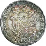 Regno di Sardegna Carlo Emanuele III di Savoia 1730 1773 Periodo anteriore alla riforma monetaria del 1754 Lira da 20 soldi 1732 Scudo a cartoccio 1 tipo 27 mm 5,48 5,96 g Ag rovescio