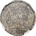 Regno di Sardegna Carlo Emanuele III di Savoia 1730 1773 Periodo anteriore alla riforma monetaria del 1754 Quarto di scudo da 1,5 lire 1733 Scudo sagomato 2 tipo 28 mm 7,35 7,42 g Ag rovescio