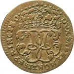 Regno di Sardegna Carlo Emanuele III di Savoia 1730 1773 Periodo anteriore alla riforma monetaria del 1754 Soldo da 12 denari 1745 1750 Cifre del sovrano 2 tipo 19 mm 1,32 2,02 g Mi rovescio