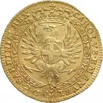 Regno di Sardegna Carlo Emanuele III di Savoia 1730 1773 Periodo anteriore alla riforma monetaria del 1754 Zecchino da 9,15 lire 1745 1746 Annunciazione 2 tipo 21 mm 2,43 3,5 g Au dritto
