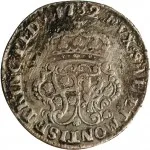 Regno di Sardegna Carlo Emanuele III di Savoia 1730 1773 Periodo anteriore alla riforma monetaria del 1754Monetazione per la Sardegna Quarto di scudo 1732 Scudi a cartoccio accollati 26 mm 5,95 5,98 g Ag rovescio