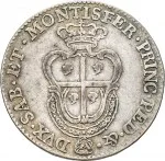 Regno di Sardegna Carlo Emanuele III di Savoia 1730 1773 Periodo posteriore alla riforma monetaria del 1754Monetazione per la Sardegna Quarto di scudo 1768 1772 Scudo a cartoccio 27 mm 5,59 5,85 g Ag rovescio