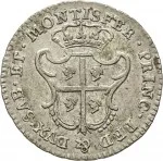 Regno di Sardegna Carlo Emanuele III di Savoia 1730 1773 Periodo posteriore alla riforma monetaria del 1754Monetazione per la Sardegna Reale da 5 soldi 1768 1772 Scudo a cartoccio 22 mm 2,8 3,22 g Mi rovescio