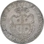 Regno di Sardegna Carlo Emanuele III di Savoia 1730 1773 Periodo posteriore alla riforma monetaria del 1754Monetazione per la Sardegna Scudo da 10 reali 1768 1769 Scudo ovale a cartoccio 38 mm 23,37 23,5 g Ag rovescio