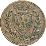 Regno di Sardegna Carlo Felice di Savoia 1821 1831 1 centesimo 1826 Scudo triangolare rialzato 19 mm 1,84 2,08 g Cu rovescio