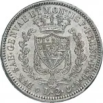 Regno di Sardegna Carlo Felice di Savoia 1821 1831 2 lire 1823 1831 Scudo triangolare rialzato 27 mm 9,32 10 g Ag rovescio
