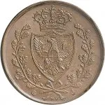 Regno di Sardegna Carlo Felice di Savoia 1821 1831 5 centesimi 1826 Scudo triangolare rialzato 28 mm 9,28 10 g Cu rovescio