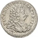 Regno di Sardegna Vittorio Amedeo II di Savoia 1720 1730Monetazione per la Sardegna Reale da 5 soldi 1727 Croce di San Maurizio 19 mm 2,16 2,37 g Ag dritto