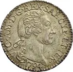 Regno di Sardegna Vittorio Amedeo III di Savoia 1773 1796 15 soldi 1794 Valore entro corona di alloro 22 mm 4,54 4,96 g Mi dritto