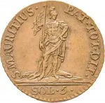 Regno di Sardegna Vittorio Amedeo III di Savoia 1773 1796 5 soldi 1794 1796 San Maurizio 24 mm 4,15 5,47 g Cu rovescio