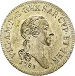 Regno di Sardegna Vittorio Amedeo III di Savoia 1773 1796 7,6 soldi 1781 1795 Scudo ovale a cartoccio 26 mm 4,17 4,85 g Mi dritto