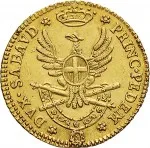 Regno di Sardegna Vittorio Amedeo III di Savoia 1773 1796 Mezza doppia da 2 scudi 1786 1796 Aquila spiegata 2 tipo 20 mm 4,45 4,58 g Au rovescio