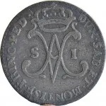 Regno di Sardegna Vittorio Amedeo III di Savoia 1773 1796 Soldo da 12 denari 1773 1789 Cifre del sovrano 19 mm 1,46 2,25 g Mi rovescio