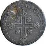 Regno di Sardegna Vittorio Amedeo III di Savoia 1773 1796 Soldo da 12 denari 1773 1789 Cifre del sovrano 19 mm 1,46 2,25 g Mi dritto
