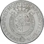Regno di Sardegna Vittorio Emanuele I di Savoia 1802 1821 Periodo anteriore alla riforma decimale del 1816 Mezzo scudo da 3 lire 1814 Scudo rotondo 1 tipo 36.5 mm 17,5 17,6 g Ag rovescio
