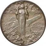 Regno d'Italia Regnando Vittorio Emanuele III di Savoia 1900 1946Soldone e gettoni della Croce Rossa Gettone della pace vittoriosa 1918 Vittoria 30 mm 9,31 9,66 g dritto