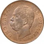 Regno d'Italia Umberto I di Savoia 1878 1900 10 Centesimi 1893 Valore entro semicorona di alloro e quercia 1 tipo 30 mm 9,81 10 g dritto