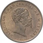 Regno d'Italia Vittorio Emanuele II di Savoia 1861 1878 10 Centesimi 1862 Valore entro semicorona di alloro 1 tipo 30 mm 9,75 10 g dritto