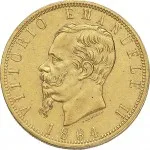 Regno d'Italia Vittorio Emanuele II di Savoia 1861 1878 100 lire 1864 1878 Scudo sannitico 34 mm 32,2 32,25 g Au dritto