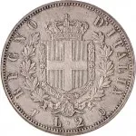 Regno d'Italia Vittorio Emanuele II di Savoia 1861 1878 2 lire 1861 1862 Scudo sannitico 1 tipo 27 mm 9,75 10,04 g Ag rovescio