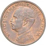Regno d'Italia Vittorio Emanuele III di Savoia 1900 1936 Re 1 centesimo 1908 1918 Italia marinara 15 mm 0,985 1,015 g dritto