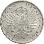 Regno d'Italia Vittorio Emanuele III di Savoia 1900 1936 Re 1 lira 1901 1907 Aquila spiegata 23 mm 4,726 5,025 g Ag rovescio