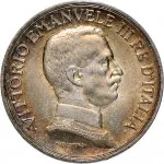 Regno d'Italia Vittorio Emanuele III di Savoia 1900 1936 Re 1 lira 1915 1917 Italia su quadriga briosa 23 mm 4,726 5,025 g Ag dritto