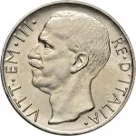 Regno d'Italia Vittorio Emanuele III di Savoia 1900 1936 Re 10 lire 1926 1934 Italia su biga briosa 27 mm 10,05 9,452 g Ag dritto