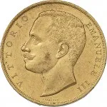 Regno d'Italia Vittorio Emanuele III di Savoia 1900 1936 Re 100 lire 1903 1905 Aquila spiegata 35 mm 32,22 32,25 g Au dritto