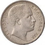 Regno d'Italia Vittorio Emanuele III di Savoia 1900 1936 Re 2 lire 1901 1907 Aquila spiegata 27 mm 9,452 10,05 g Ag dritto