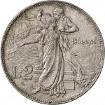 Regno d'Italia Vittorio Emanuele III di Savoia 1900 1936 Re 2 lire 1911 Italia e Roma genitrice 27 mm 9,452 10,05 g Ag rovescio