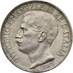 Regno d'Italia Vittorio Emanuele III di Savoia 1900 1936 Re 2 lire 1911 Italia e Roma genitrice 27 mm 9,452 10,05 g Ag dritto