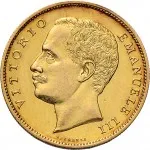 Regno d'Italia Vittorio Emanuele III di Savoia 1900 1936 Re 20 lire 1902 1908 Aquila spiegata 21 mm 6,407 6,465 g Au dritto