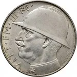 Regno d'Italia Vittorio Emanuele III di Savoia 1900 1936 Re 20 lire 1928 Anno VI Fascio littorio 35.5 mm 18,905 20,1 g Ag dritto