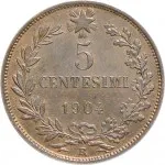 Regno d'Italia Vittorio Emanuele III di Savoia 1900 1936 Re 5 centesimi 1904 Valore entro semicorona di alloro e quercia 2 tipo 25 mm 4,95 5,05 g rovescio