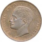 Regno d'Italia Vittorio Emanuele III di Savoia 1900 1936 Re 5 centesimi 1904 Valore entro semicorona di alloro e quercia 2 tipo 25 mm 4,95 5,05 g dritto