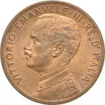 Regno d'Italia Vittorio Emanuele III di Savoia 1900 1936 Re 5 centesimi 1908 1918 Italia marinara 25 mm 4,95 5,05 g dritto