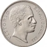Regno d'Italia Vittorio Emanuele III di Savoia 1900 1936 Re 5 lire 1901 Aquila spiegata 37 mm 24,675 25,075 g Ag dritto