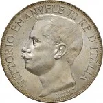 Regno d'Italia Vittorio Emanuele III di Savoia 1900 1936 Re 5 lire 1911 Italia e Roma genitrice 37 mm 24,675 25,075 g Ag dritto