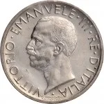 Regno d'Italia Vittorio Emanuele III di Savoia 1900 1936 Re 5 lire 1926 1935 Aquila romana 23 mm 4,726 5,025 g Ag dritto