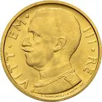 Regno d'Italia Vittorio Emanuele III di Savoia 1900 1936 Re 50 lire 1931 Anno IX 1933 Anno XI Littore 20.5 mm 4,369 4,408 g Au dritto