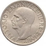 Regno d'Italia Vittorio Emanuele III di Savoia 1936 1943 Re e Imperatore 1 lira 1936 Anno XIV 1938 Anno XVII Aquila romana 1 tipo 26.5 mm 7,92 8,08 g Ni dritto