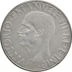 Regno d'Italia Vittorio Emanuele III di Savoia 1936 1943 Re e Imperatore 1 lira 1939 Anno XVII 1943 Anno XXI Aquila romana 2 tipo 26.7 mm 7,84 8,16 g Ac dritto